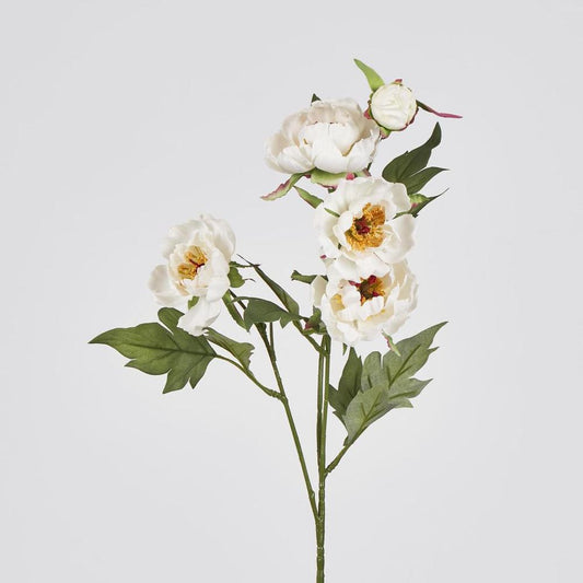 Peony Spray 64Cm White