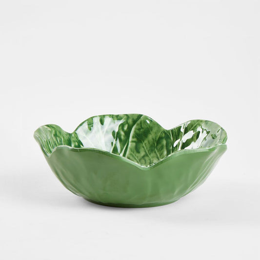 Luxe Cabbage Leaf Green Bowl Box Of 6