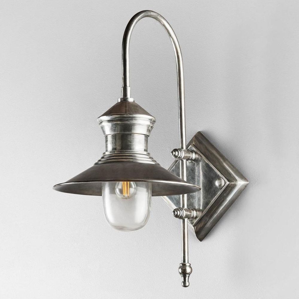 St James Outdoor Wall Light Antique Silver
