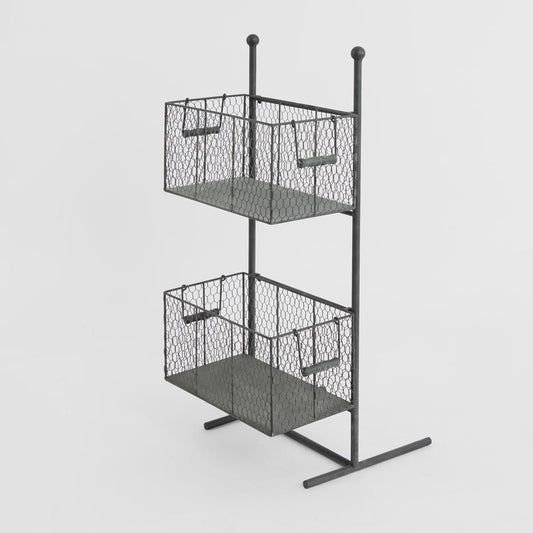 Burgundy Basket Stand