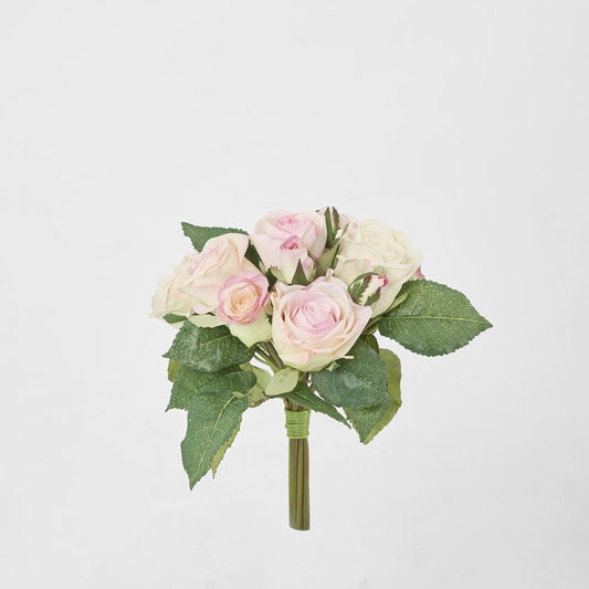 Rose Bouquet 23Cm Pink & Cream