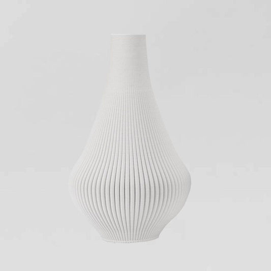 Verne 3D Vase Lge White