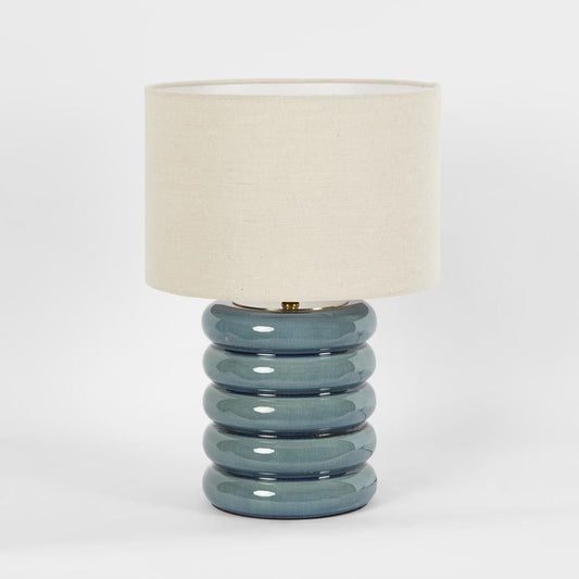 Bentley Blue Table Lamp & Linen Shade