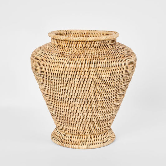 Paume Rattan Flower Urn Small Natural
