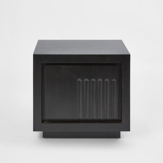 Rock Bedside Black 2 Dwr