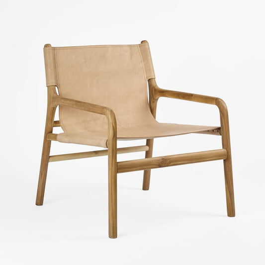 Miles Leather Sling Armchair