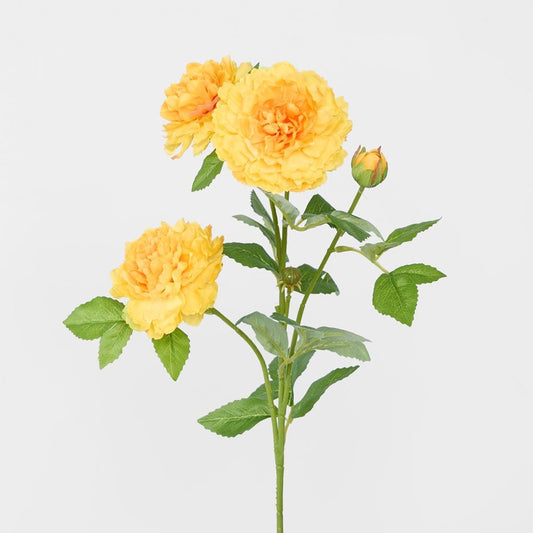Peony Spray With 3 Heads Yellow