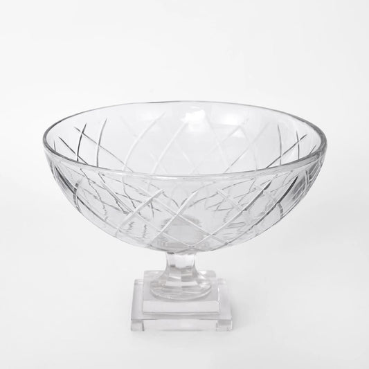 Asscher Hand Cut Pedestal Bowl