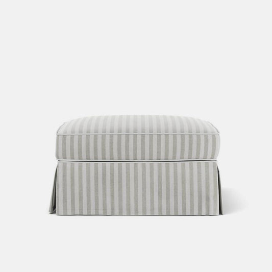 Noosa Hamptons Ottoman Natural Stripe