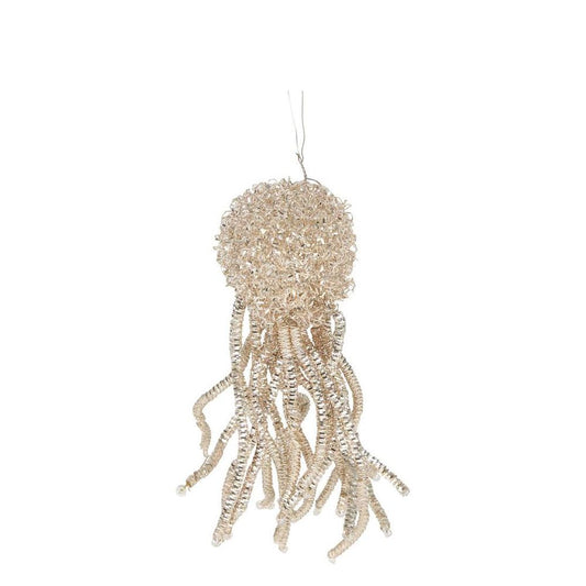 Fuzzy Tassel Hanging Tree Decoration Silver