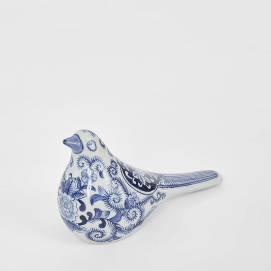 Dynasty Bird Dark Blue & White