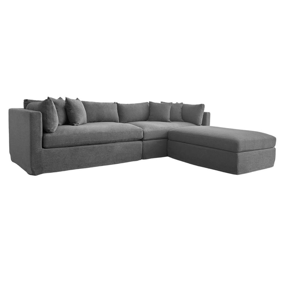 Marbella Modular 4 Seater Reversible Ottoman Chaise Sofa Storm