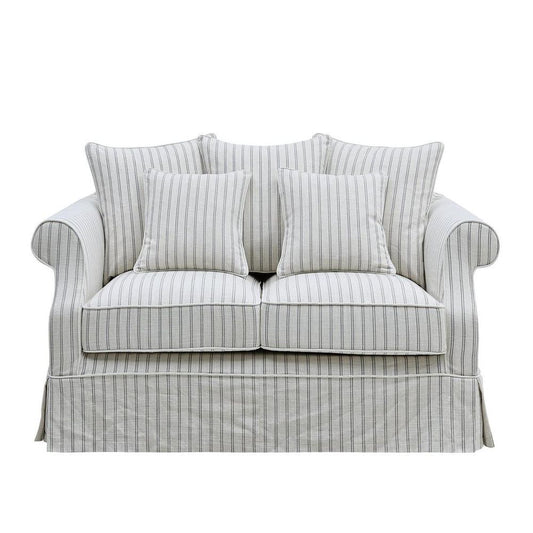 Avalon Hamptons 2 Seat Sofa Stone Stripe