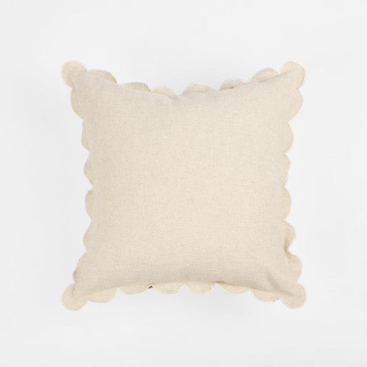 Scallop Cushion Cover 50X50Cm White