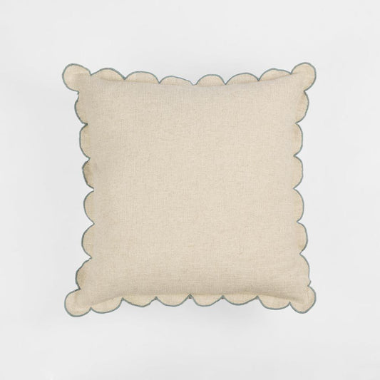 Scallop Cushion Cover 50X50Cm Blue