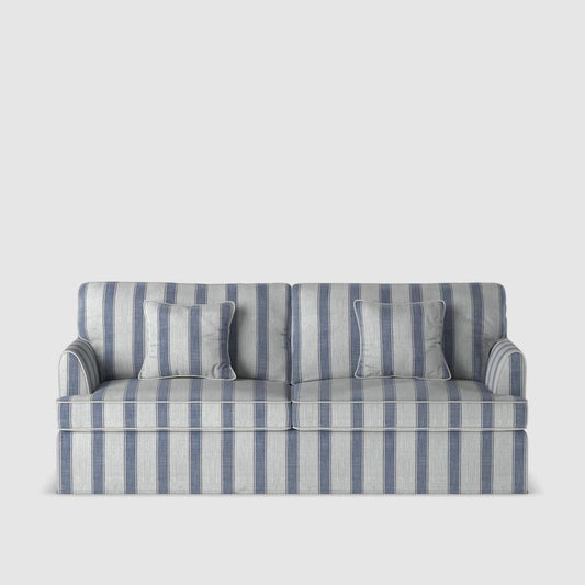 Byron Hamptons 3 Seat Sofa Blue Sky