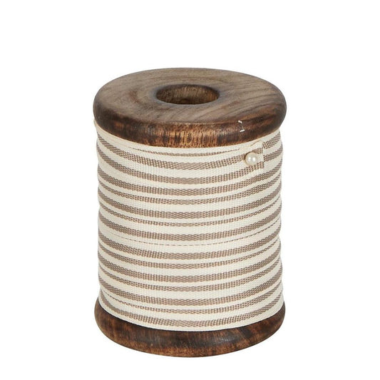 グレーストライプグログランリボン 木製スプール 10M