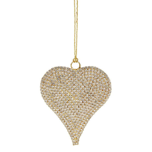 Rhinestone Cowboy Heart Ornament Small