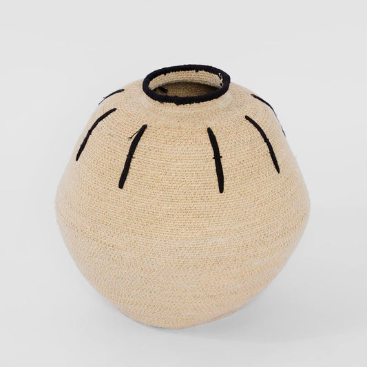 Idalia Woven Basket Natural & Black