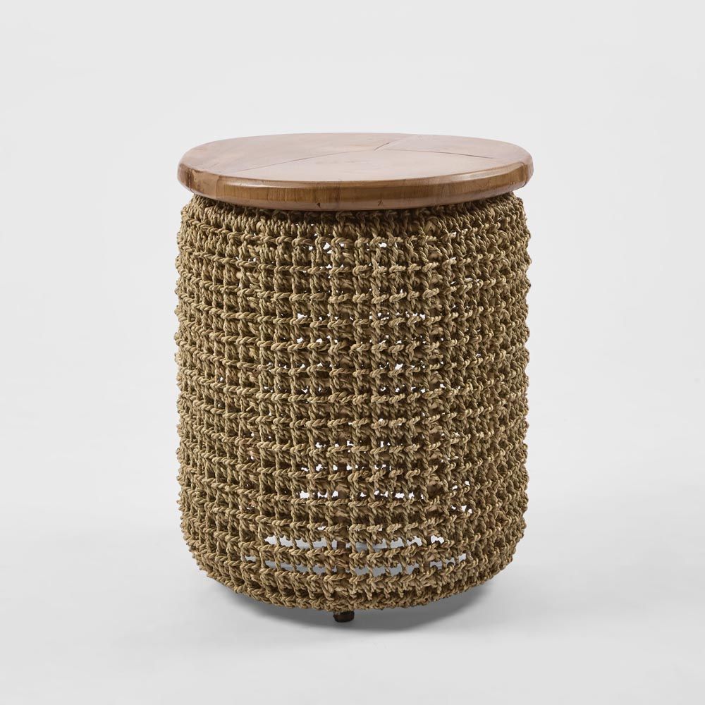 Naves Side Table With Teak Top