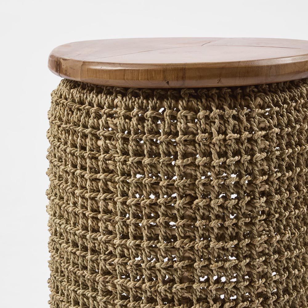 Naves Side Table With Teak Top