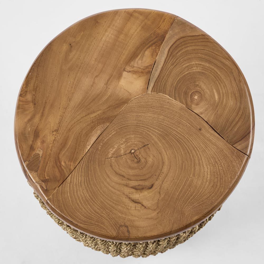 Naves Side Table With Teak Top