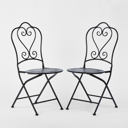 Annabel Folding Chair Black -Outdoor