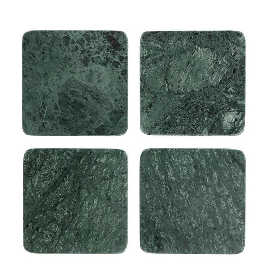 Graze Marble Coaster Square Green