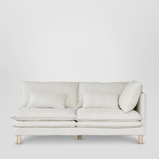 Aura 2 Seater Right Arm Cover Class 7 White