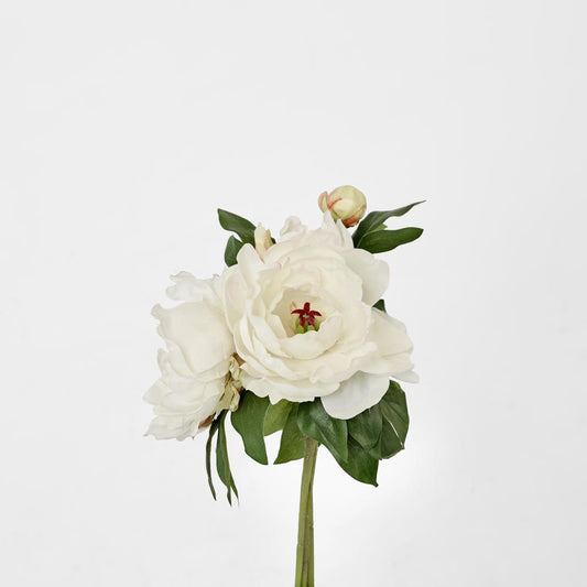 Peony Bouquet Mixed 30Cm Cream