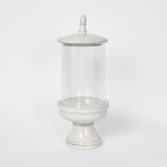 Nini Candle Holder With Lid White Large