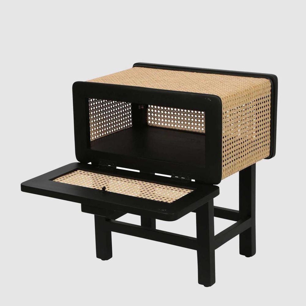 Zoe Bedside Table Black