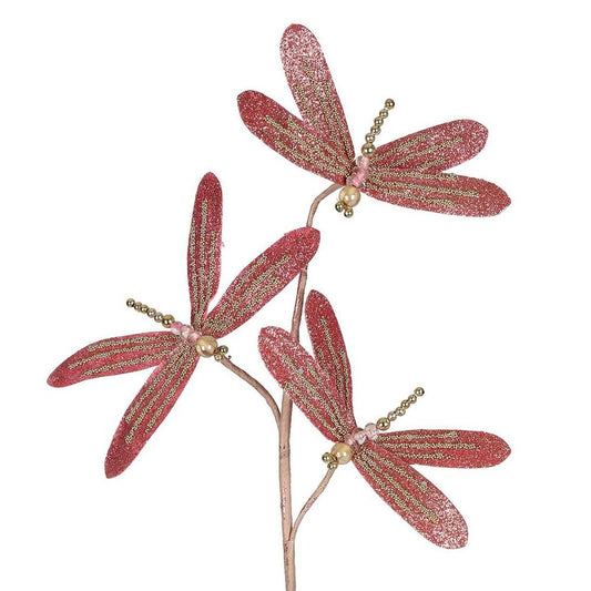 Dragonfly Floral Stem Pink