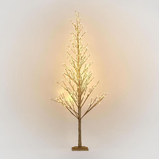 Champagne Glitter Tree 210Cm With 306Led - Faulty Do Not Turn On