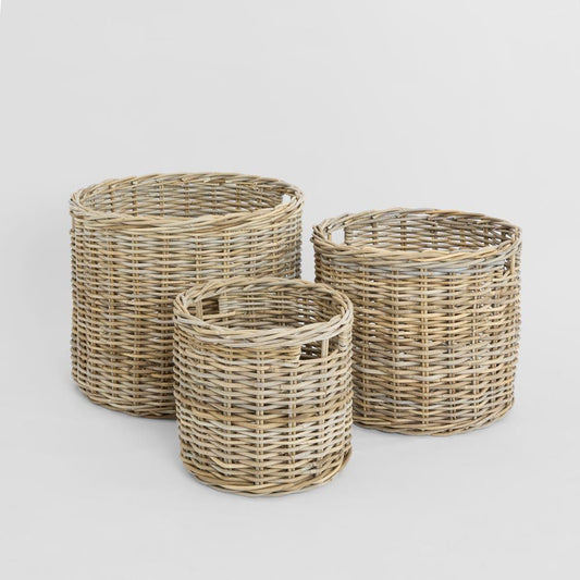 Luna Round Storage Basket Set 3