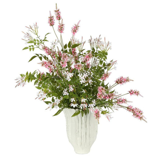 Sweet Salvia White & Pink Arrangement