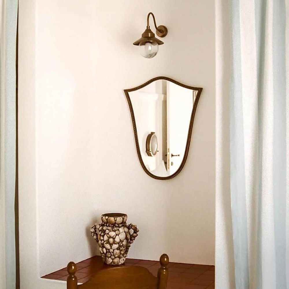 Zermatt Outdoor Wall Light Antique Brass