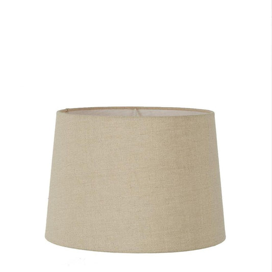 Linen Drum Lamp Shade Medium Dark Natural