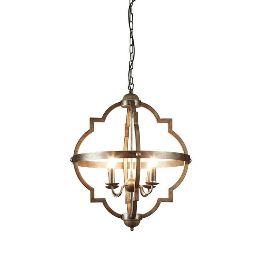 Hyatt Ceiling Pendant Medium Rust Brown And Silver Black