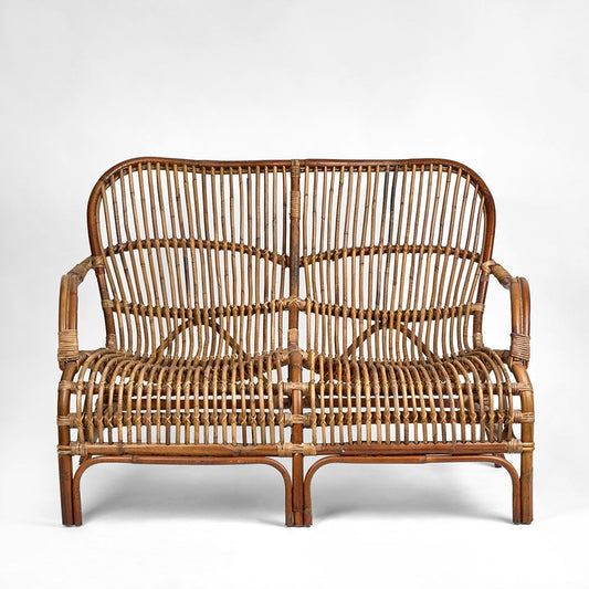Seville Rattan Two Seater Antique -Outdoor Undercover Armchair