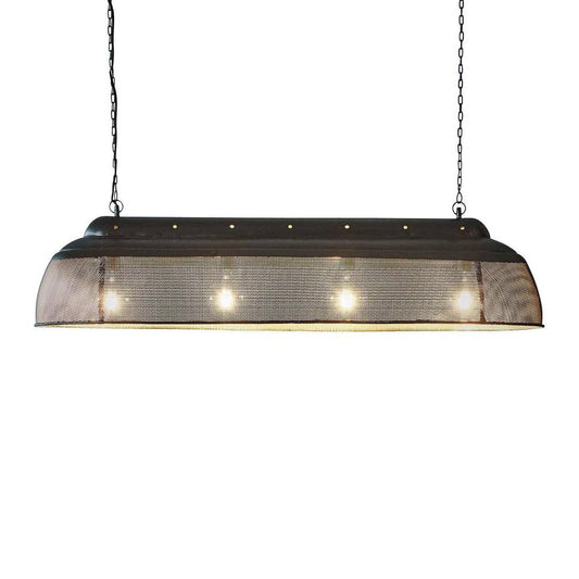 Riva Ceiling Pendant Extra Long Matt Black And Gold