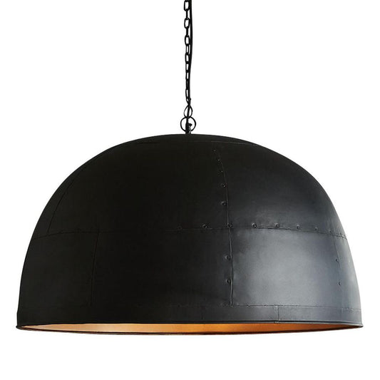 Noir Ceiling Pendant Large Black With Gold Interior