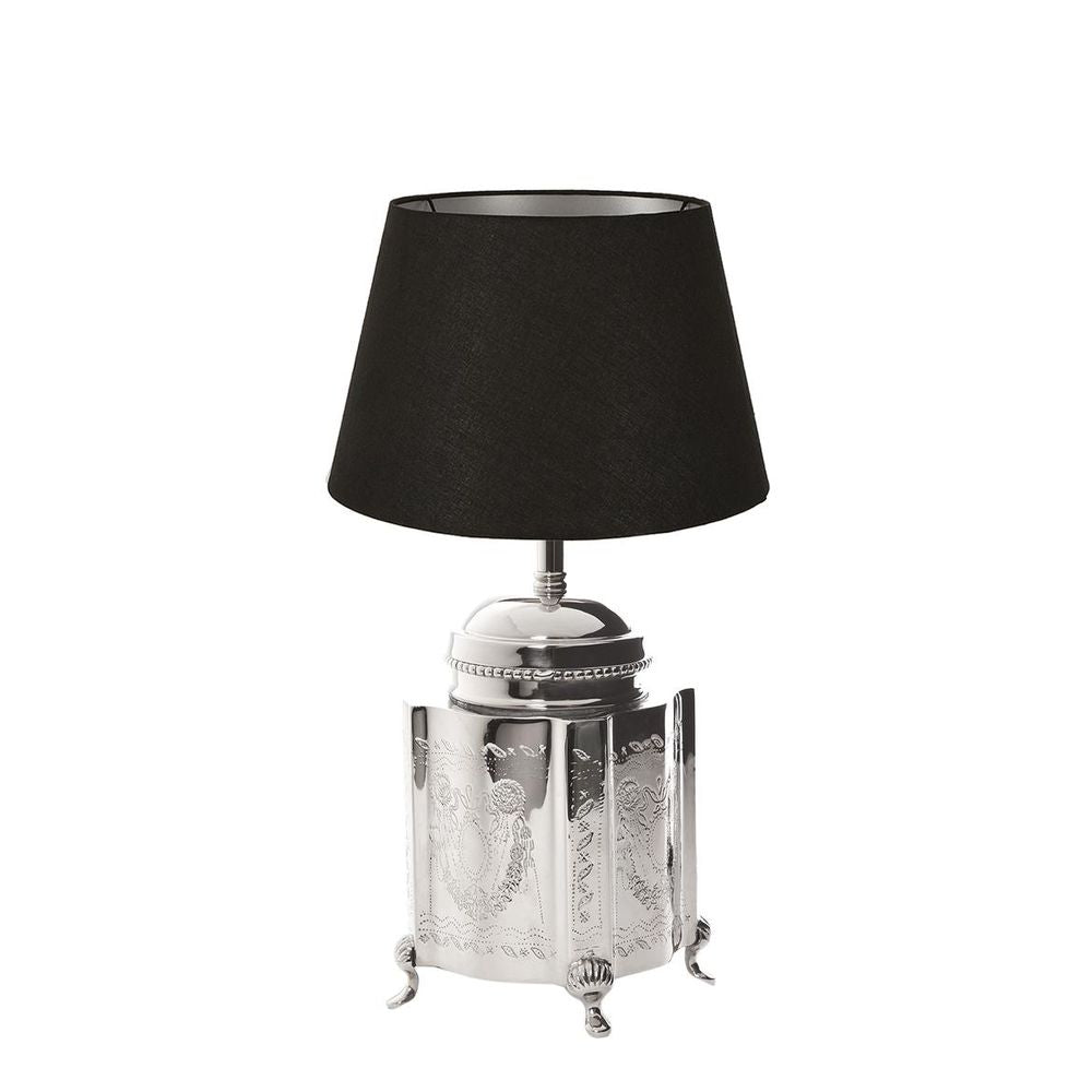 Kensington Table Lamp Base Small Shiny Nickel