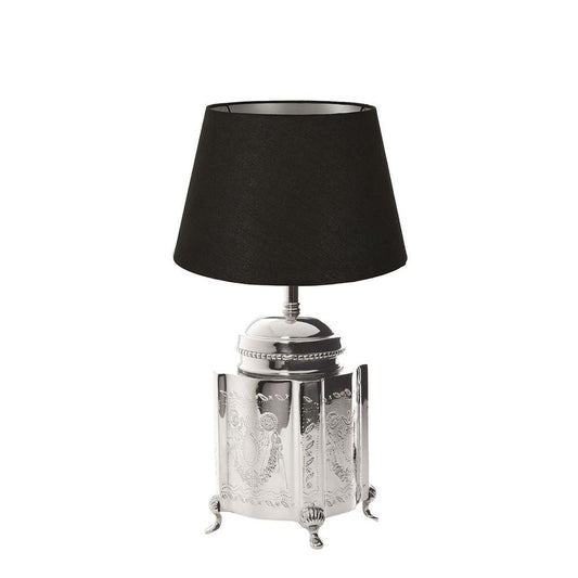 Kensington Table Lamp Base Small Shiny Nickel