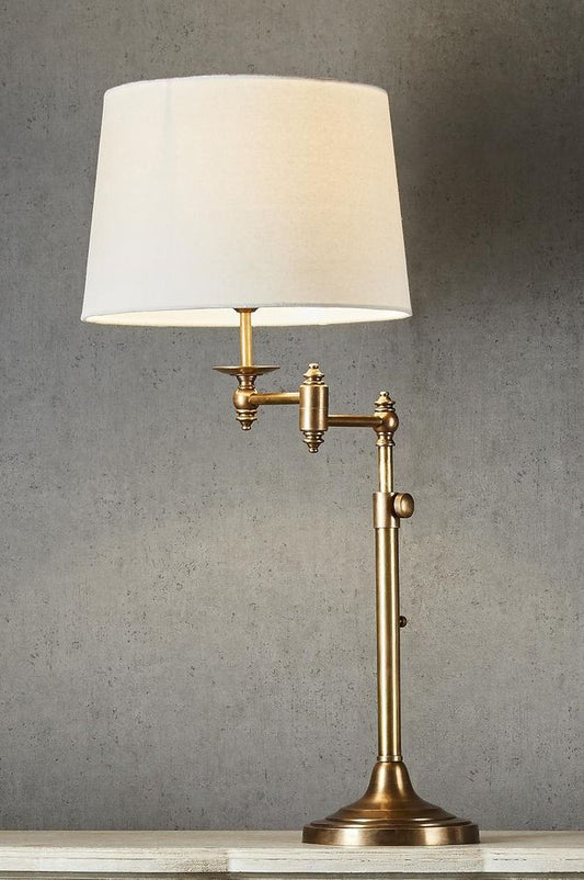 Macleay Swing Arm Table Lamp Base Antique Brass
