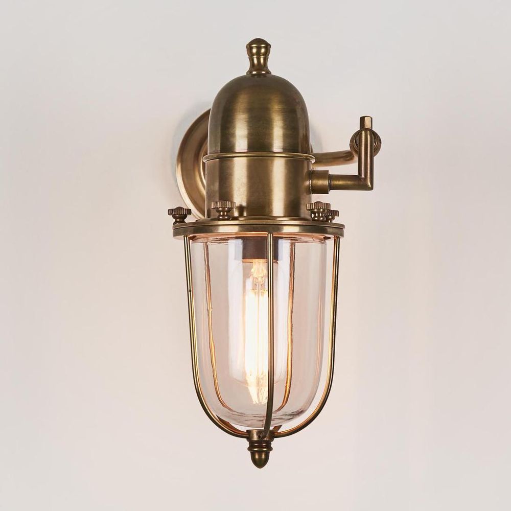 Chapel Outdoor Wall Light Antique Brass