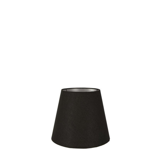 Linen Taper Lamp Shade Xxxs Black With Silver Lining