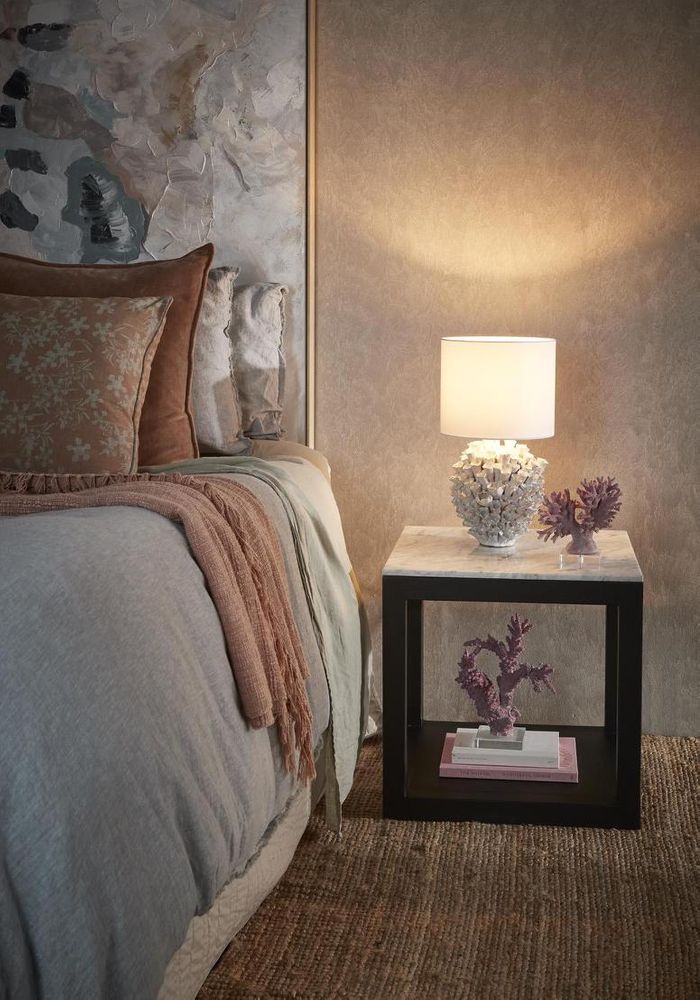 Denver Marble Side Table Black