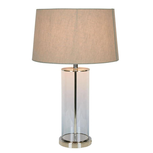 Iris Glass Table Lamp Base Polished Nickel