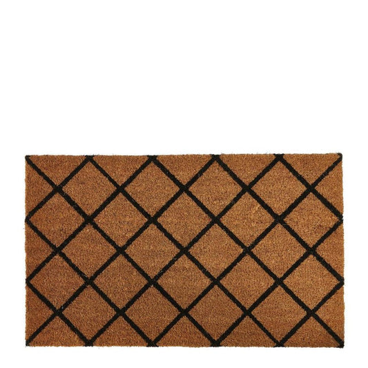 Trellis Coir Doormat With Vinyl Backing Small